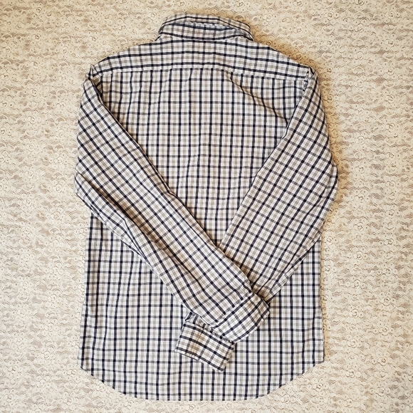 Gray/Blue Express LS Button Down - L (EUC) - Picture 3 of 7